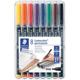 8-pack Lumocolor permanent Broad i gruppen Pennor / Märkning och kontor / Märkpennor hos Pen Store (111075)