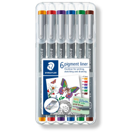 Pigment Liner Color 0.5 mm 6-set i gruppen Pennor / Skriva / Fineliners hos Pen Store (111221)