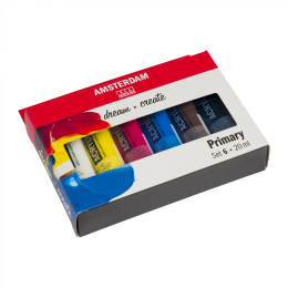 Akrylfärg Primary Set 6 x 20 ml i gruppen Konstnärsmaterial / Färger / Akrylfärg hos Pen Store (111756)