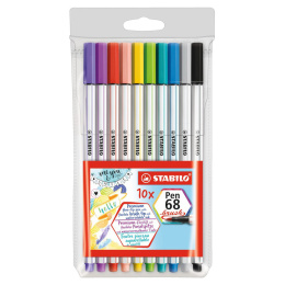 Brush 68 10-set i gruppen Pennor / Konstnärspennor / Penselpennor hos Pen Store (111785)