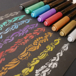 Fudebiyori 8-­set Metallic i gruppen Pennor / Konstnärspennor / Penselpennor hos Pen Store (111859)