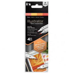 Illustrator Marker 4-set Fiery i gruppen Pennor / Konstnärspennor / Illustrationsmarkers hos Pen Store (111891)
