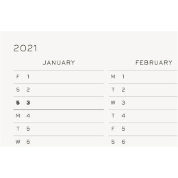 Kalender 2021 12M Daily Planner A5 Black i gruppen Papper & Block / Kalendrar och almanackor / 12-månaderskalendrar hos Pen Store (112293)