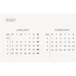 Kalender 2021 12M Daily Planner A5 Black i gruppen Papper & Block / Kalendrar och almanackor / 12-månaderskalendrar hos Pen Store (112293)