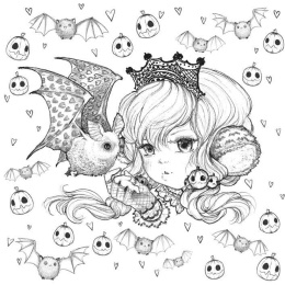 Pop Manga: Cute and Creepy Coloring Book i gruppen Skapande & Hobby / Böcker / Målarböcker för vuxna hos Pen Store (112447)