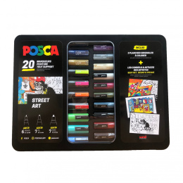 Posca Marker Street Art 20-set i gruppen Pennor / Konstnärspennor / Illustrationsmarkers hos Pen Store (112449)