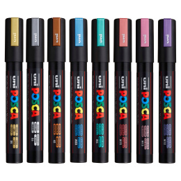 Posca PC-5M Metallic 8-set i gruppen Pennor / Konstnärspennor / Illustrationsmarkers hos Pen Store (112630)