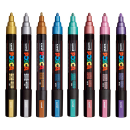 Posca PC-5M Metallic 8-set i gruppen Pennor / Konstnärspennor / Illustrationsmarkers hos Pen Store (112630)