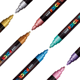 Posca PC-5M Metallic 8-set i gruppen Pennor / Konstnärspennor / Illustrationsmarkers hos Pen Store (112630)