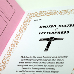 United States of Letterpress B 3-Pack i gruppen Papper & Block / Skriva och anteckna / Skrivblock och häften hos Pen Store (125130)