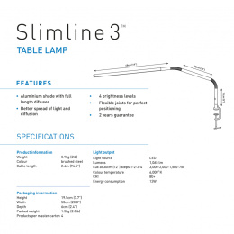 Slimline 3 LED Table Lamp i gruppen Skapande & Hobby / Hobbytillbehör / Belysning hos Pen Store (125410)