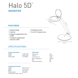 Halo 5D Table Magnifier i gruppen Skapande & Hobby / Hobbytillbehör / Belysning hos Pen Store (125412)