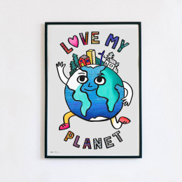 Coloring Poster Love My Planet i gruppen Skapande & Hobby / Skapa / Pyssel och DIY hos Pen Store (125518)
