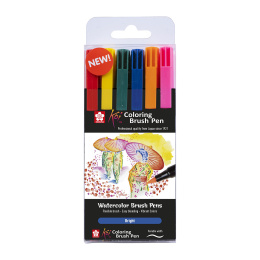 Koi Coloring Brush Pen 6-set Bright i gruppen Pennor / Skriva / Fineliners hos Pen Store (125588)