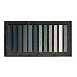 Pastellkritor Hårda Grey Tones 12-set i gruppen Konstnärsmaterial / Kritor och blyerts / Pastellkritor hos Pen Store (125972)
