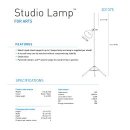 Artist Studio Lamp i gruppen Skapande & Hobby / Hobbytillbehör / Belysning hos Pen Store (126505)