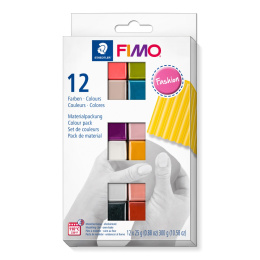 FIMO Soft Modellera 12 x 25 g Fashion colours i gruppen Skapande & Hobby / Skapa / Modellera hos Pen Store (126653)