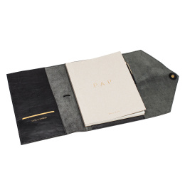 Ulf Leather Notebook Black i gruppen Papper & Block / Skriva och anteckna / Anteckningsböcker hos Pen Store (126792)