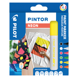 Pintor Medium 6-pack Neon i gruppen Pennor / Konstnärspennor / Illustrationsmarkers hos Pen Store (126809)