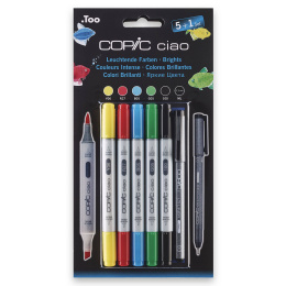Ciao Set 5+1 Brights i gruppen Pennor / Konstnärspennor / Illustrationsmarkers hos Pen Store (126812)