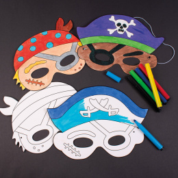 Pappersmasker Pirater 12 st i gruppen Kids / Barnpyssel och kreativitet / Barnkalas hos Pen Store (126871)