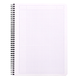Notebook Spiral Vit A4 Rutat i gruppen Papper & Block / Skriva och anteckna / Skrivblock och häften hos Pen Store (127147)