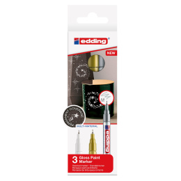 Gloss Paint Marker Extra-Fine 3-set Metallic i gruppen Pennor / Märkning och kontor / Märkpennor hos Pen Store (127401)