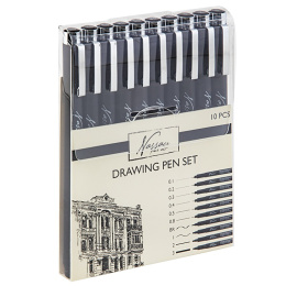 Drawing Pen Fineliners 10-set i gruppen Pennor / Skriva / Fineliners hos Pen Store (128557)
