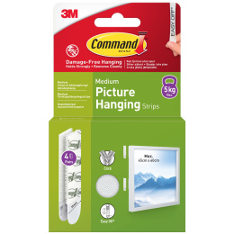 Command Tavelupphängning Strips Medium 4 st i gruppen Skapande & Hobby / Organisera / Ramar / Tavelupphängning hos Pen Store (128611)