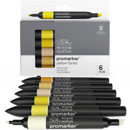 Promarker 6-set Yellow Tones i gruppen Pennor / Konstnärspennor / Illustrationsmarkers hos Pen Store (128776)