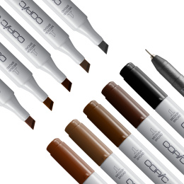 Ciao 5+1 Fineliner Hair Tones 2 i gruppen Pennor / Konstnärspennor / Illustrationsmarkers hos Pen Store (129235)