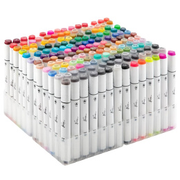 Dual-tip Marker 168-set + Väska i gruppen Pennor / Konstnärspennor / Illustrationsmarkers hos Pen Store (129348)