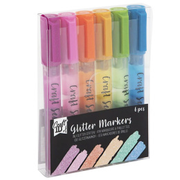 Glitter-markers 6-set i gruppen Kids / Barnpennor / Tuschpennor för barn hos Pen Store (129408)