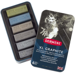 Graphite XL Blocks Tin 6-set i gruppen Konstnärsmaterial / Kritor och blyerts / Grafit och blyerts hos Pen Store (129571)