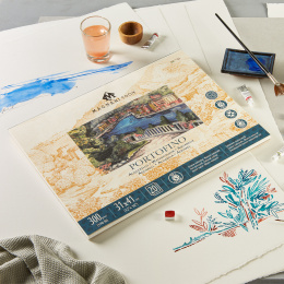 Akvarellblock Portofino 100% Bomull 300g Satin 31x41cm 20 ark i gruppen Papper & Block / Konstnärsblock / Akvarellblock hos Pen Store (129688)