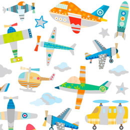 Stickers Flygplan 1 ark i gruppen Kids / Barnpyssel och kreativitet / Stickers hos Pen Store (129986)