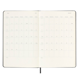 12M Weekly Planner Horizontal Hardcover Large Black i gruppen Papper & Block / Kalendrar och almanackor / 12-månaderskalendrar hos Pen Store (130173)