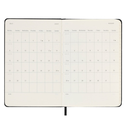 12M Weekly Planner Vertical Hardcover Pocket Black i gruppen Papper & Block / Kalendrar och almanackor / 12-månaderskalendrar hos Pen Store (130176)