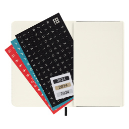 12M Monthly Kalender Softcover Pocket Black i gruppen Papper & Block / Kalendrar och almanackor / 12-månaderskalendrar hos Pen Store (130190)