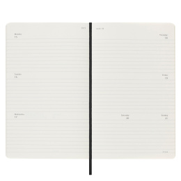 12M Weekly Notebook Horizontal Softcover Large Black i gruppen Papper & Block / Kalendrar och almanackor / 12-månaderskalendrar hos Pen Store (130203)