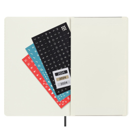 12M Weekly Notebook Horizontal Softcover Large Black i gruppen Papper & Block / Kalendrar och almanackor / 12-månaderskalendrar hos Pen Store (130203)