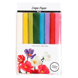 Crepepapper Basfärger 8 ark i gruppen Papper & Block / Konstnärsblock / Färgat papper hos Pen Store (130293)