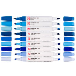 Marker 9-set Blue i gruppen Pennor / Konstnärspennor / Illustrationsmarkers hos Pen Store (130485)