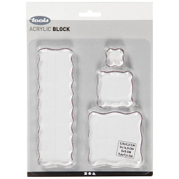 Akrylblock till stämplar 4-pack i gruppen Skapande & Hobby / Hobbytillbehör / Stämplar hos Pen Store (130566)