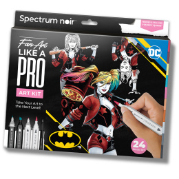 Art Kit 24-set Harley Quinn i gruppen Pennor / Konstnärspennor / Illustrationsmarkers hos Pen Store (130636)