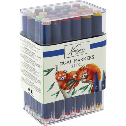 Dual Marker 24-set i gruppen Pennor / Konstnärspennor / Illustrationsmarkers hos Pen Store (130719)