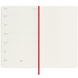 Kalender 18M WeekNote Soft Cover Pocket Red i gruppen Papper & Block / Kalendrar och almanackor / 18-månaderskalendrar hos Pen Store (130893)