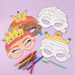 Pappersmasker Prinsessor 12 st i gruppen Kids / Barnpyssel och kreativitet / Barnkalas hos Pen Store (131284)