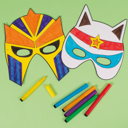 Pappersmasker Superhjälte 12 st i gruppen Kids / Barnpyssel och kreativitet / Barnkalas hos Pen Store (131313)