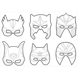 Pappersmasker Superhjälte 12 st i gruppen Kids / Barnpyssel och kreativitet / Barnkalas hos Pen Store (131313)